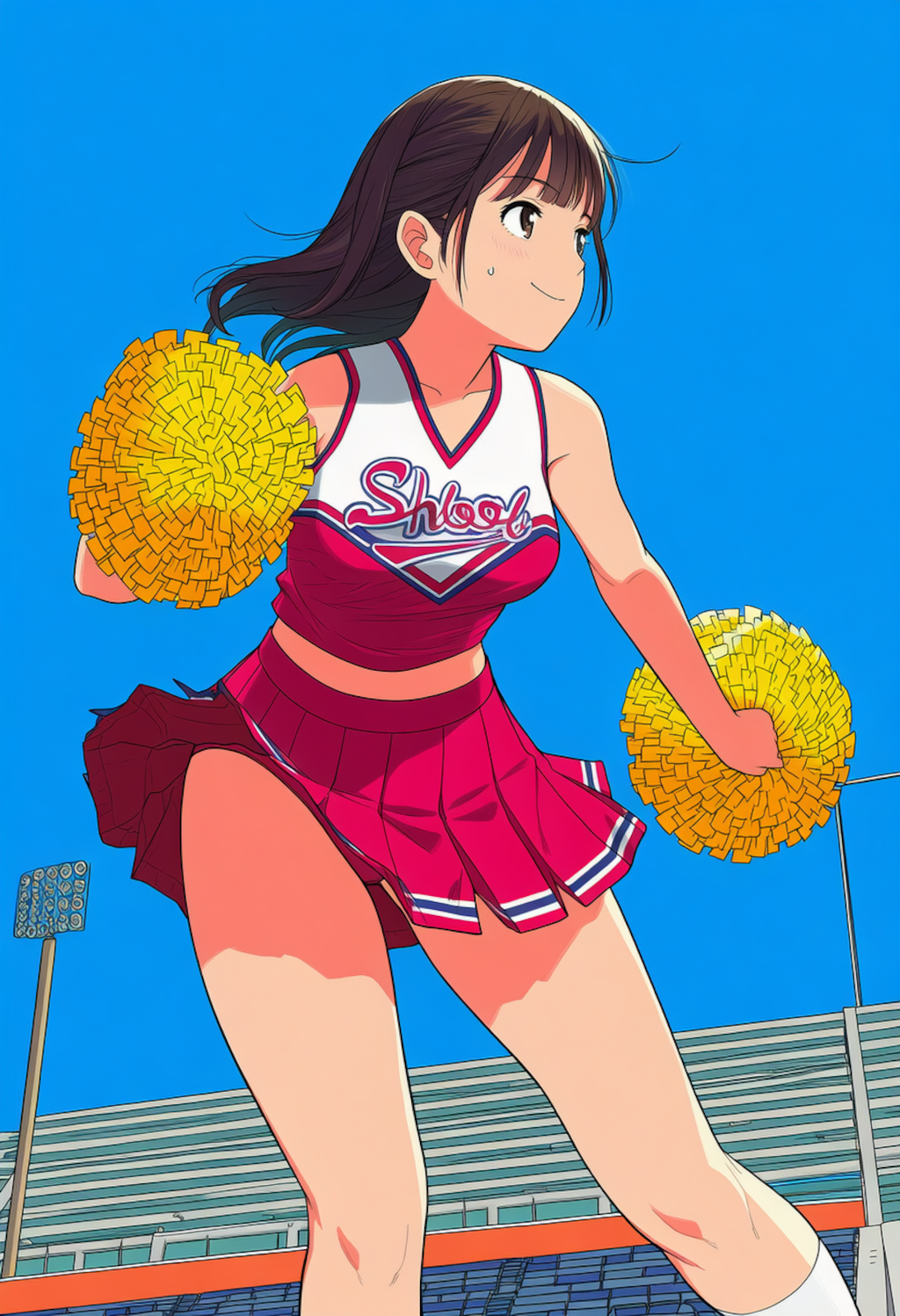 野球部を応援するJKチア