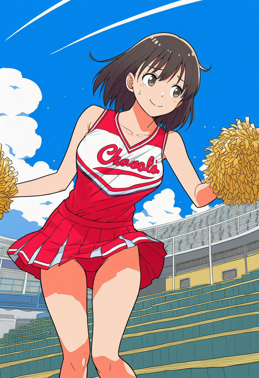 野球部を応援するJKチア