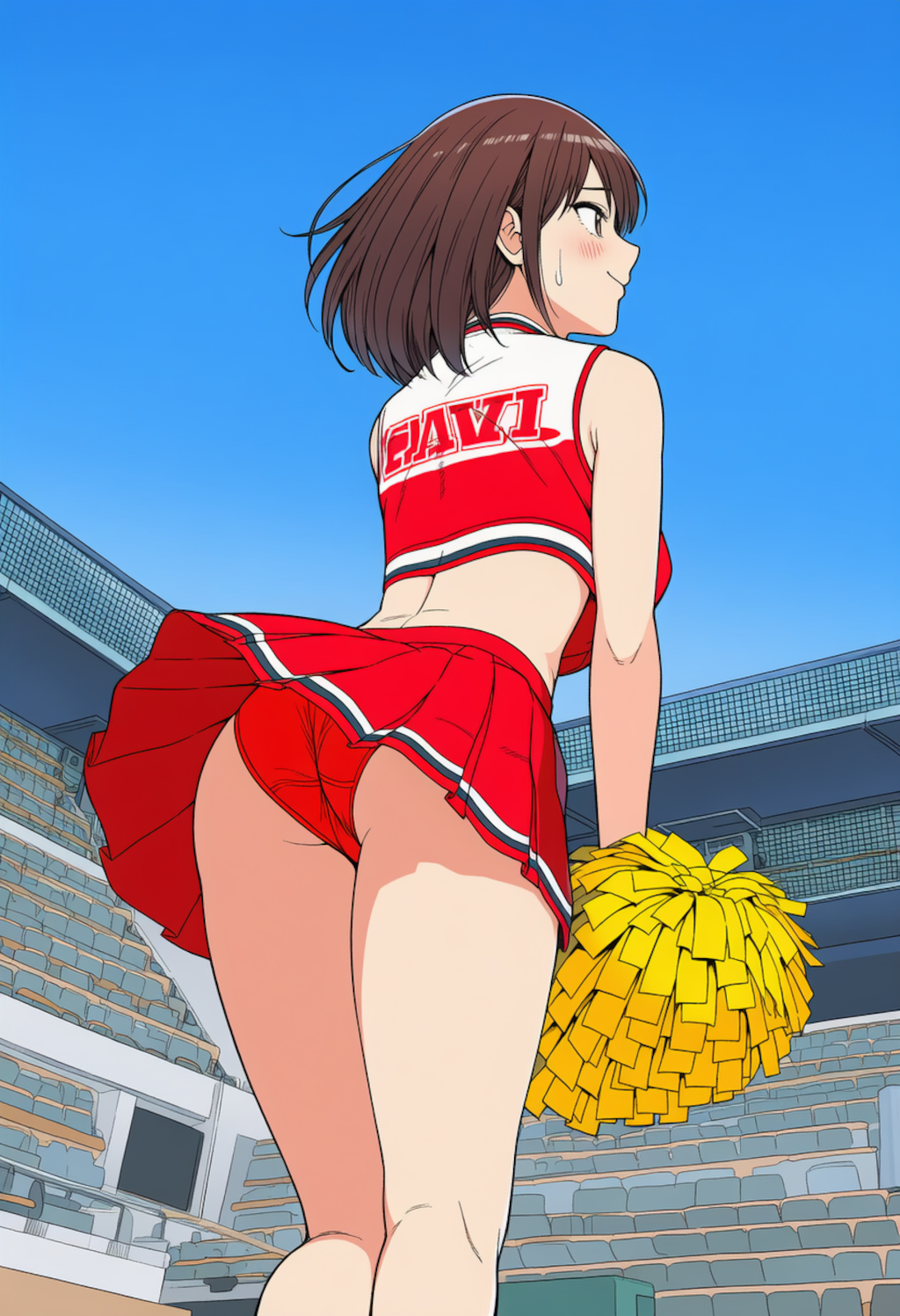 野球部を応援するJKチア