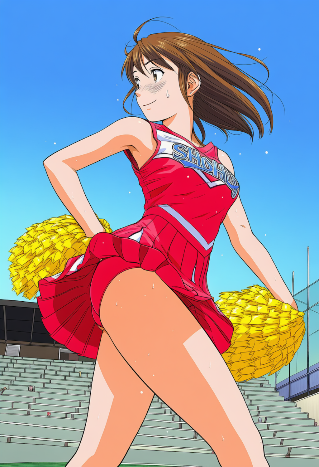 野球部を応援するJKチア