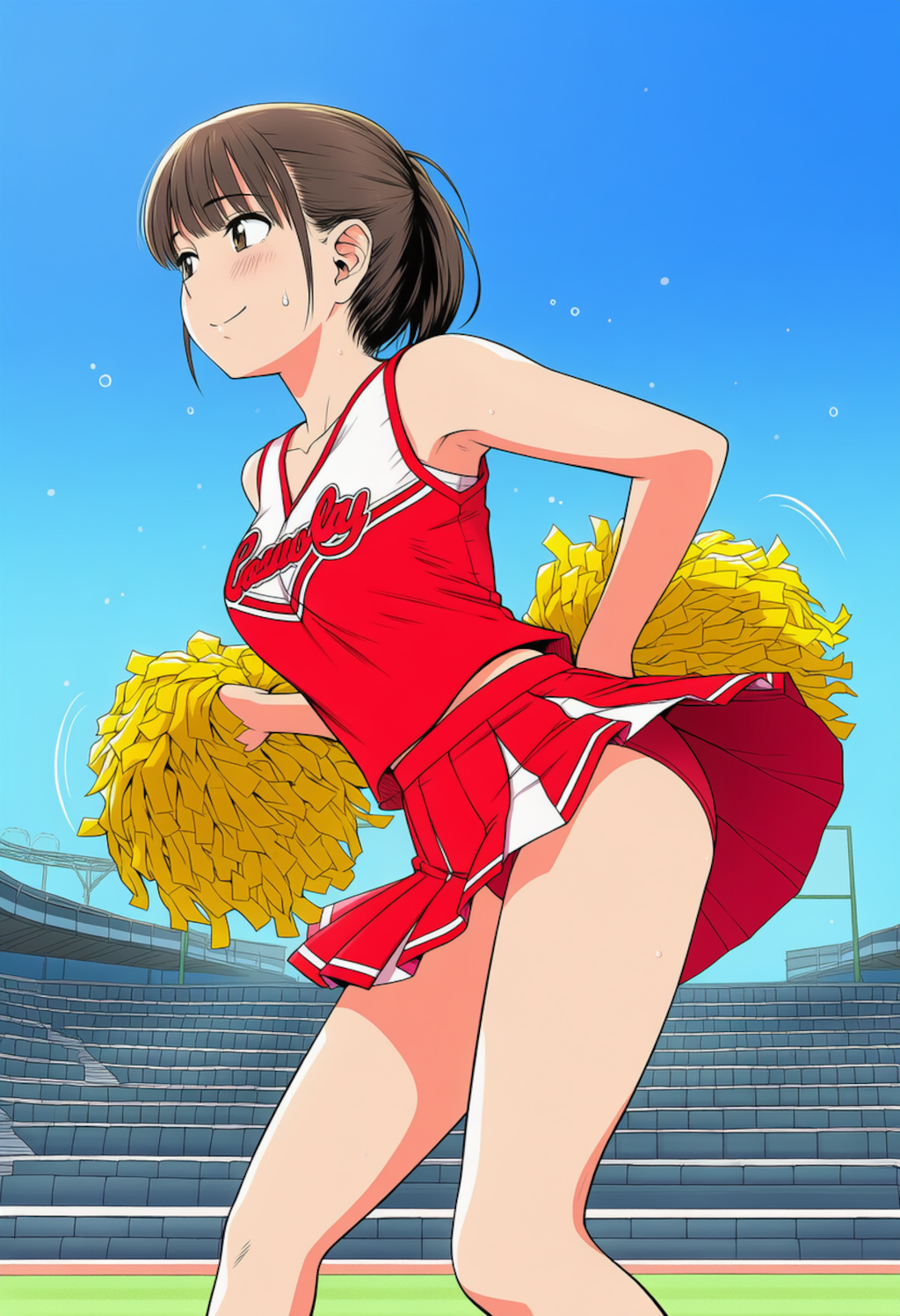 野球部を応援するJKチア