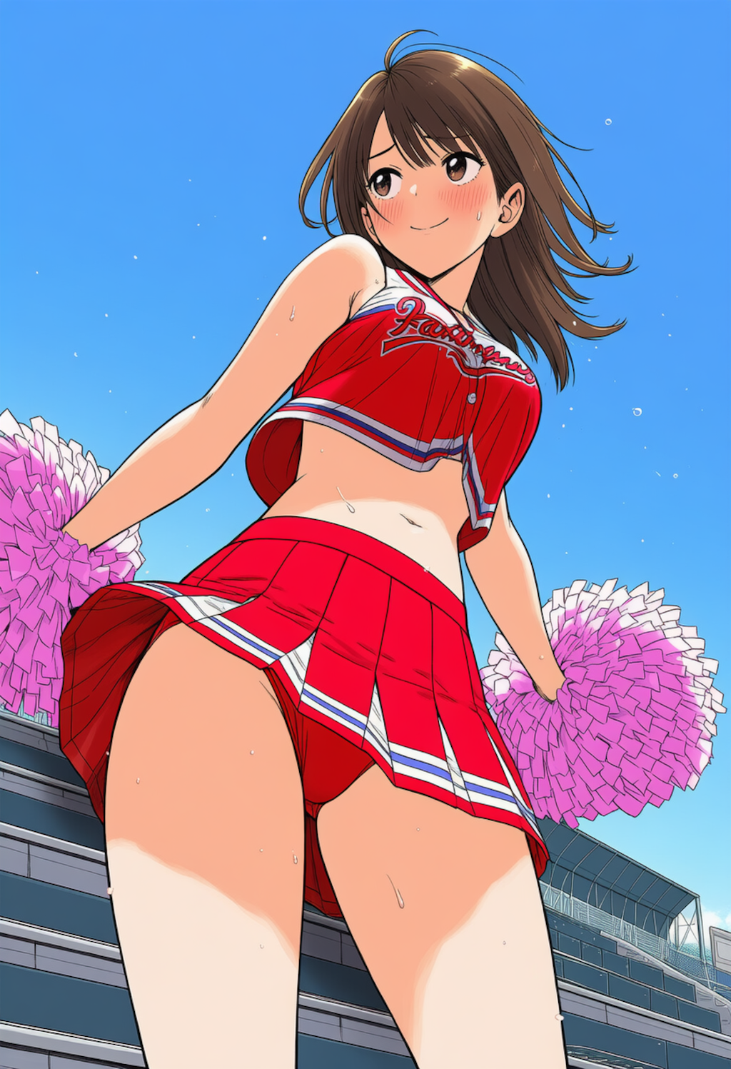 野球部を応援するJKチア