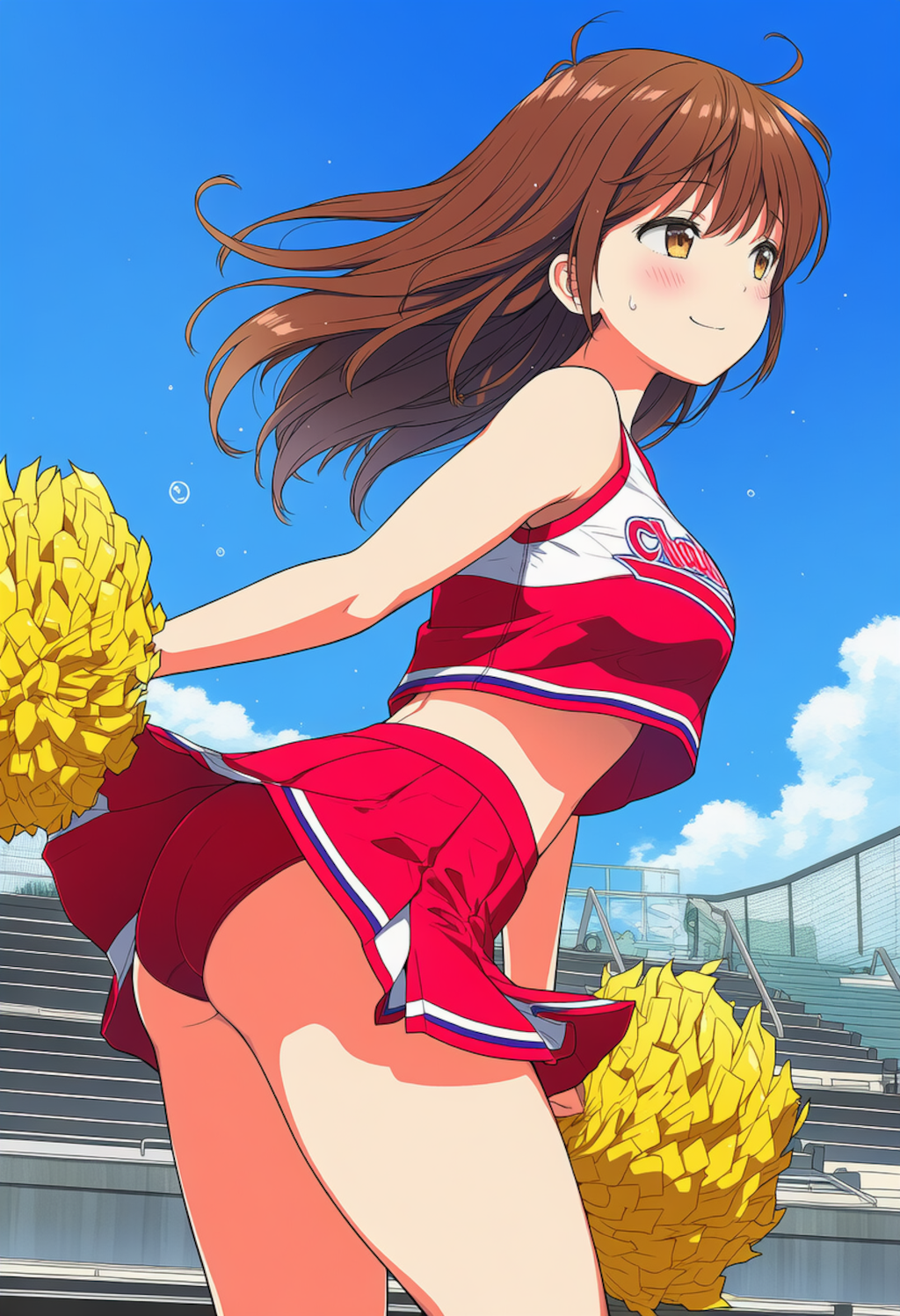 野球部を応援するJKチア