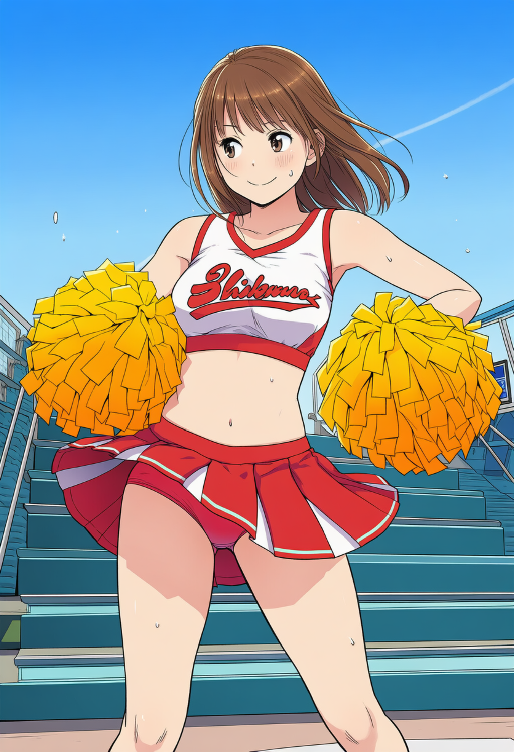 野球部を応援するJKチア