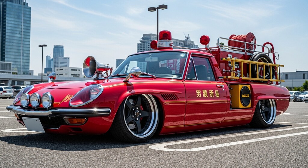 コスモスポーツ消防車のドリ車