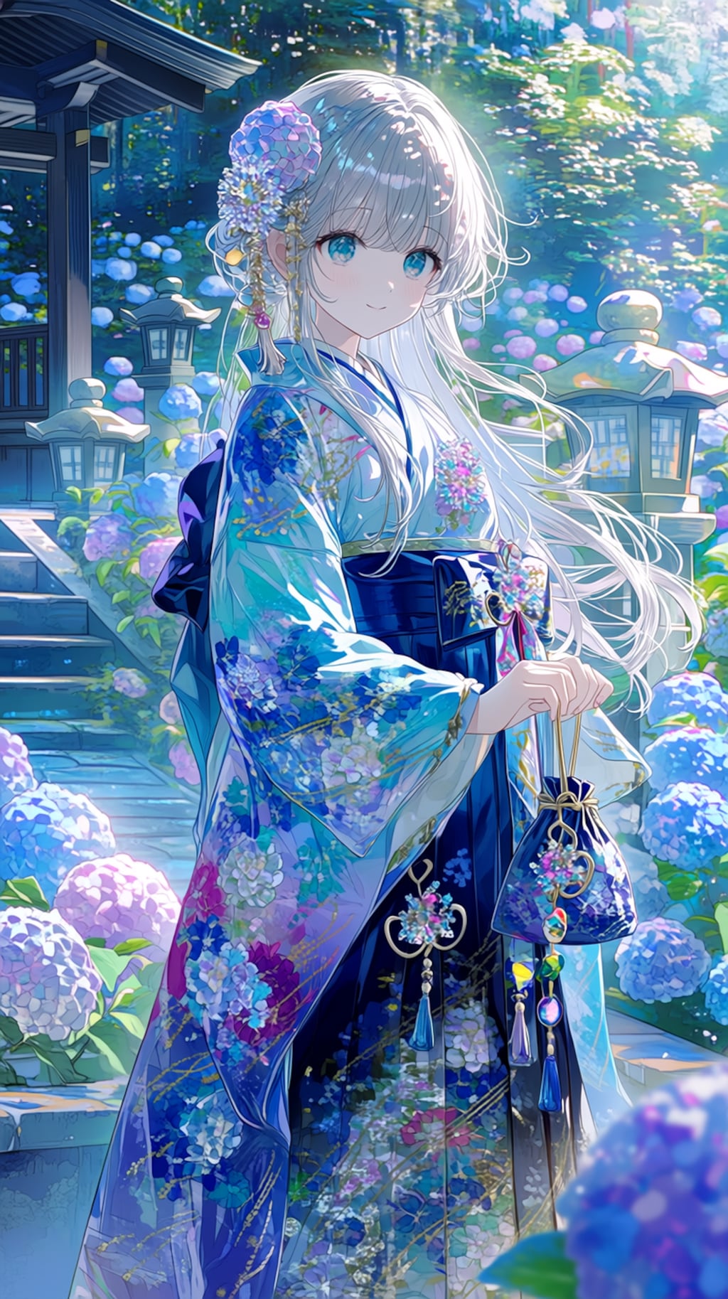 🌸 Whispers of Sakura and Hydrangea  「桜と紫陽花のささやき」
