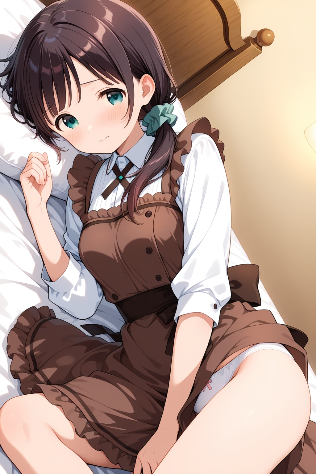カフェの制服で…