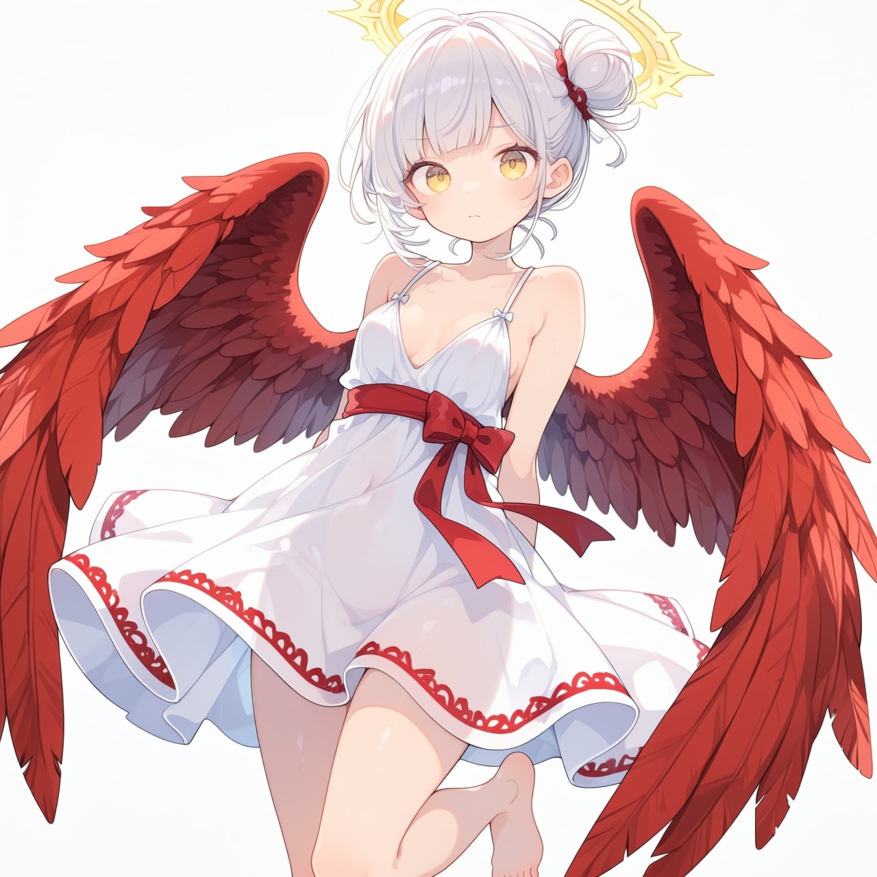 真紅の翼を持つ天使
