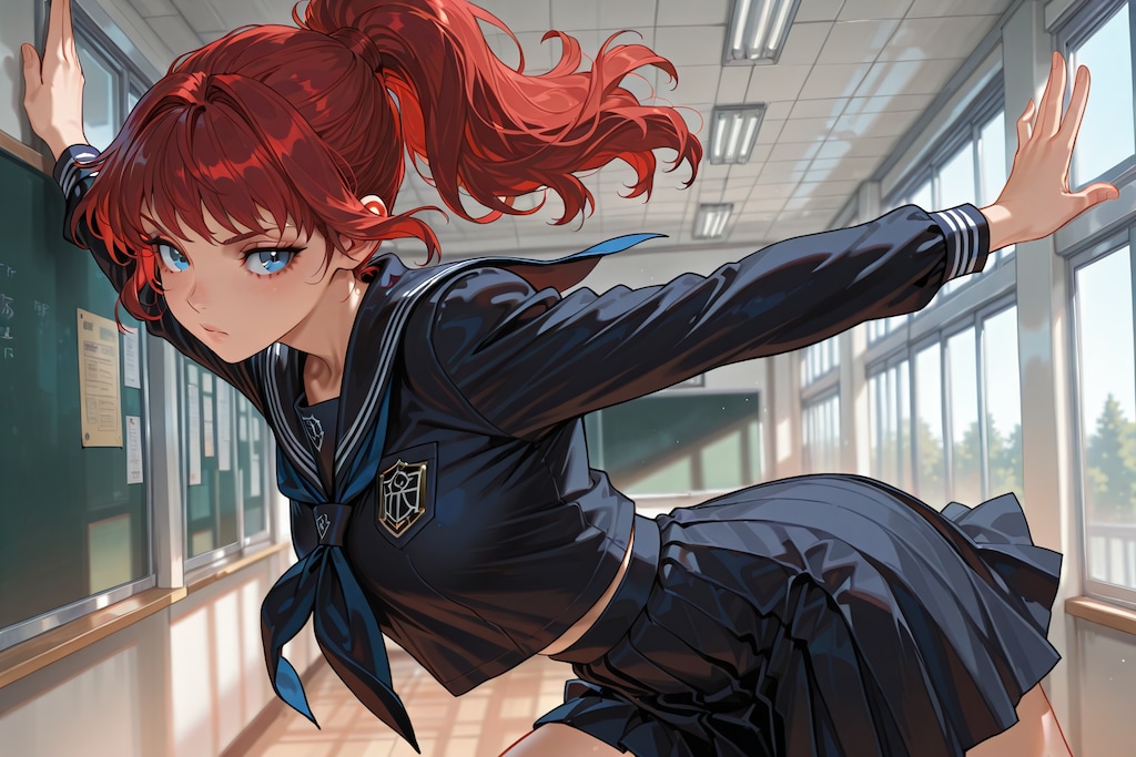 セーラー服のケイトさん。