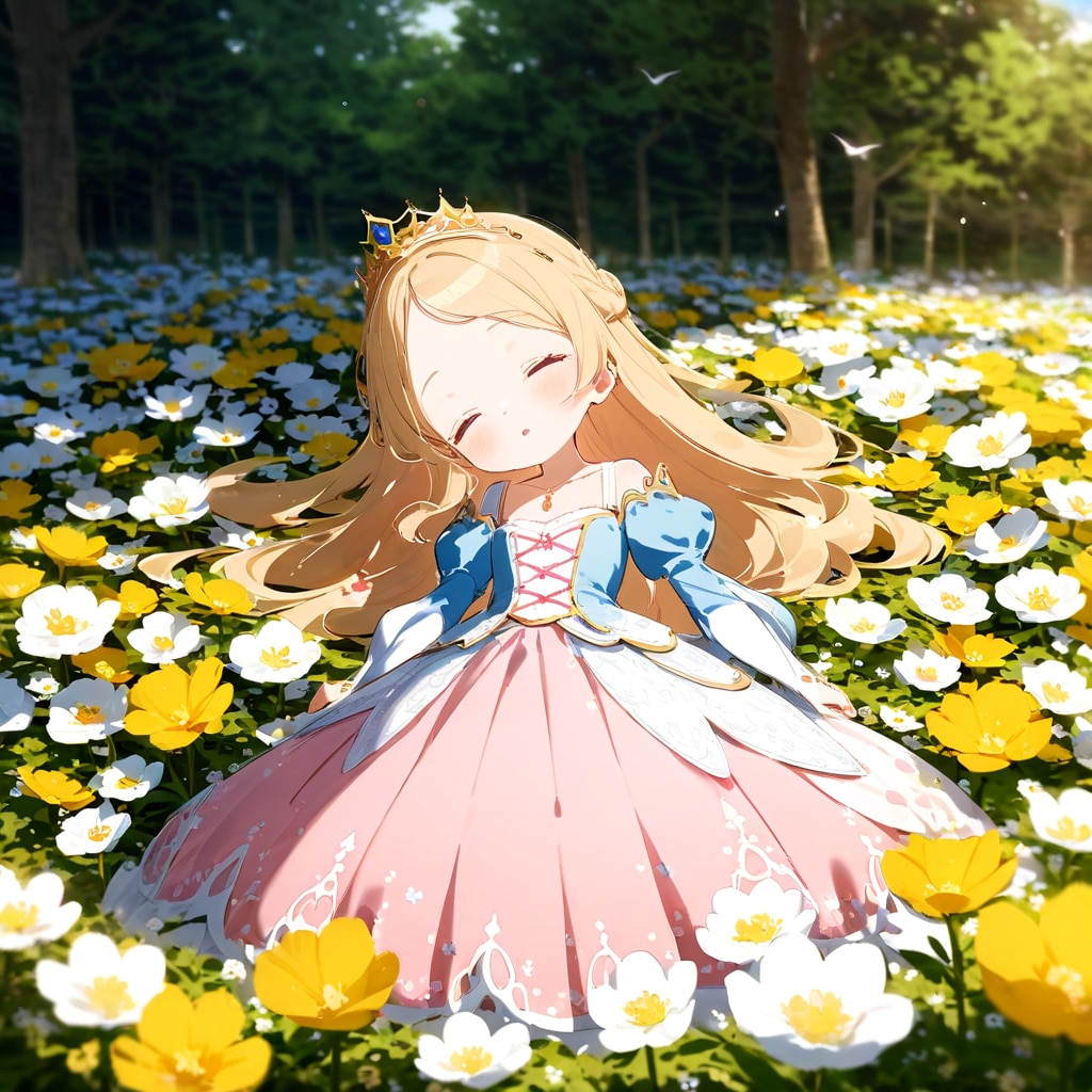 お花畑の眠り姫