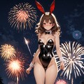 バニーさんと花火大会 X829 4枚目