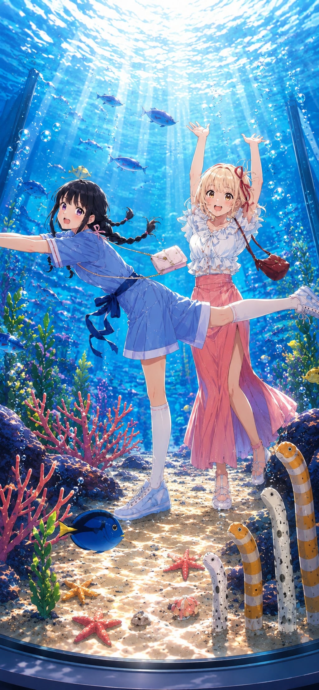 スマホ壁紙サイズ付き  ちさたき  【水族館】