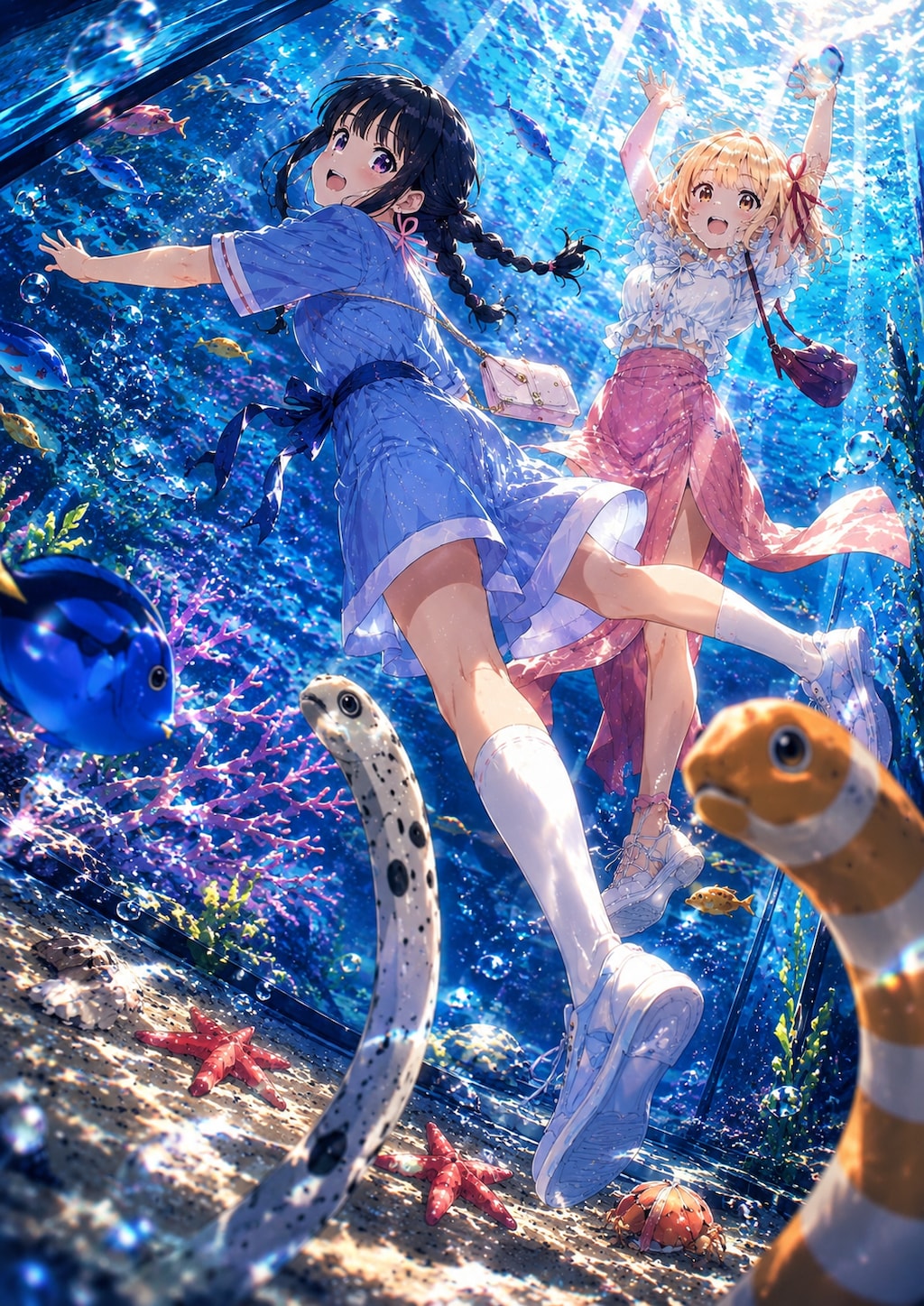 スマホ壁紙サイズ付き  ちさたき  【水族館】