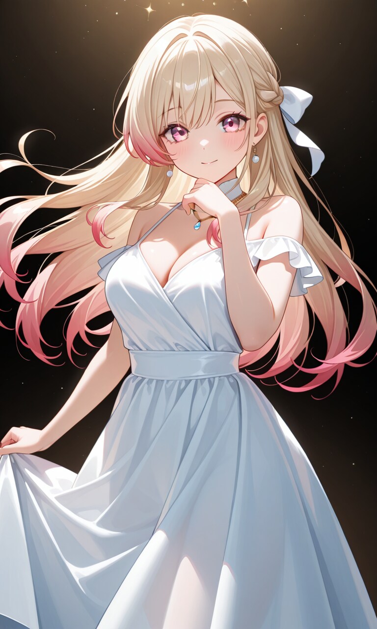 白ドレスの着こなし