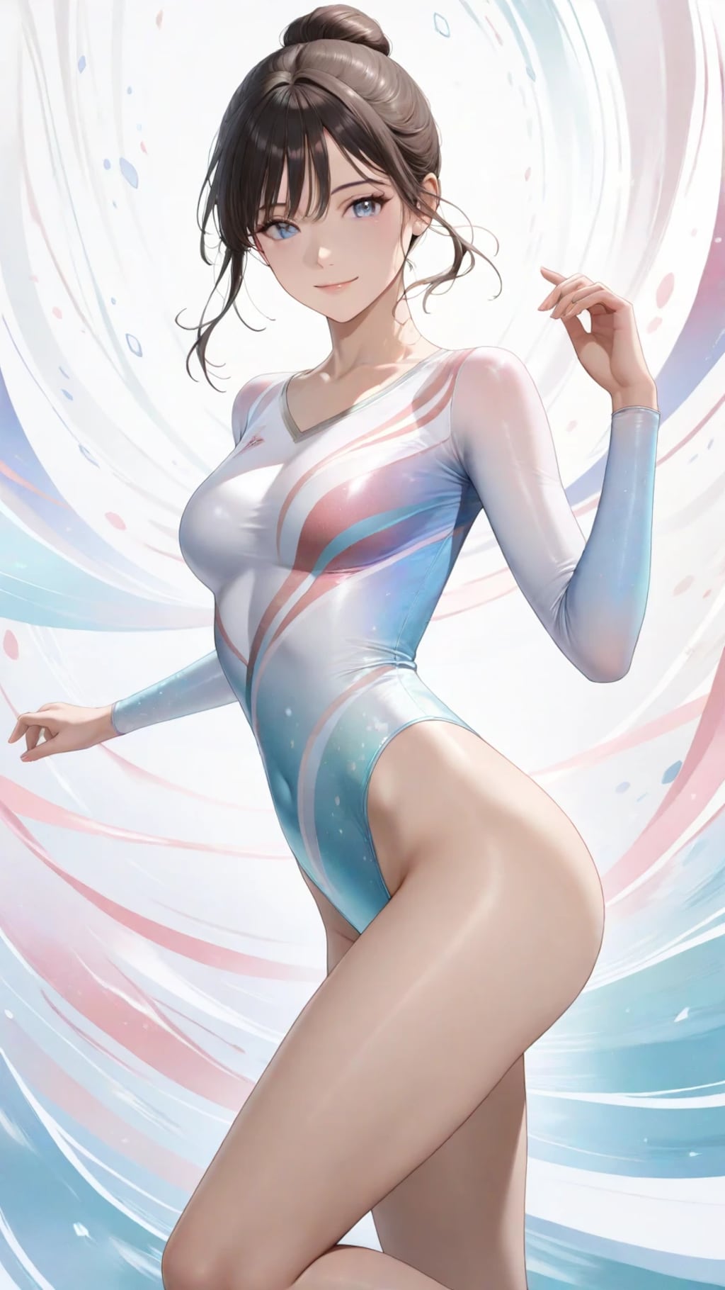 アブストラクトデザインレオタード