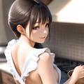 いろんなモデルで裸エプロン4 4枚目