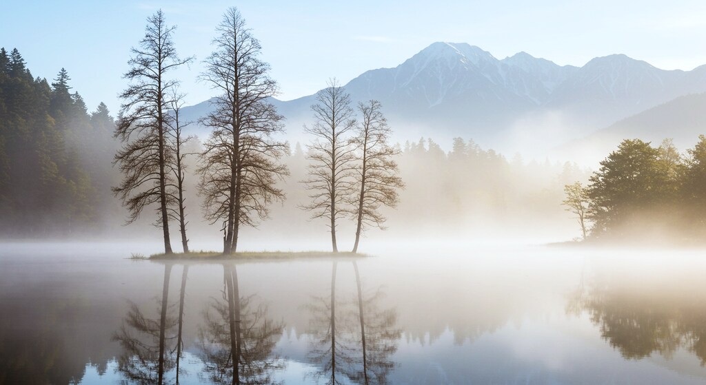朝靄～なんやら池