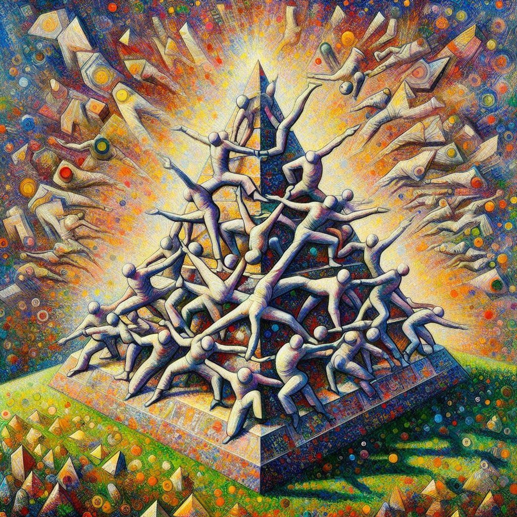 組体操とピラミッドを組み合わせた全く新しい格闘技