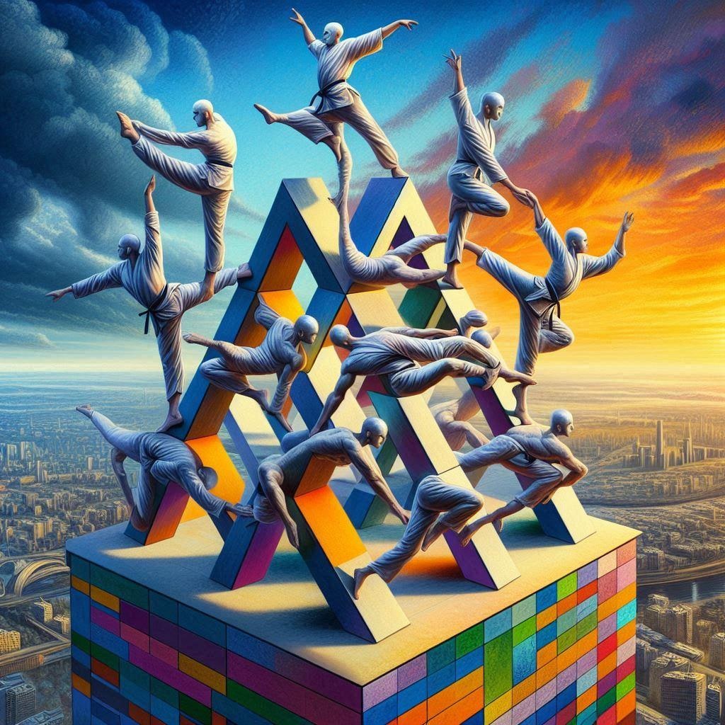 組体操とピラミッドを組み合わせた全く新しい格闘技