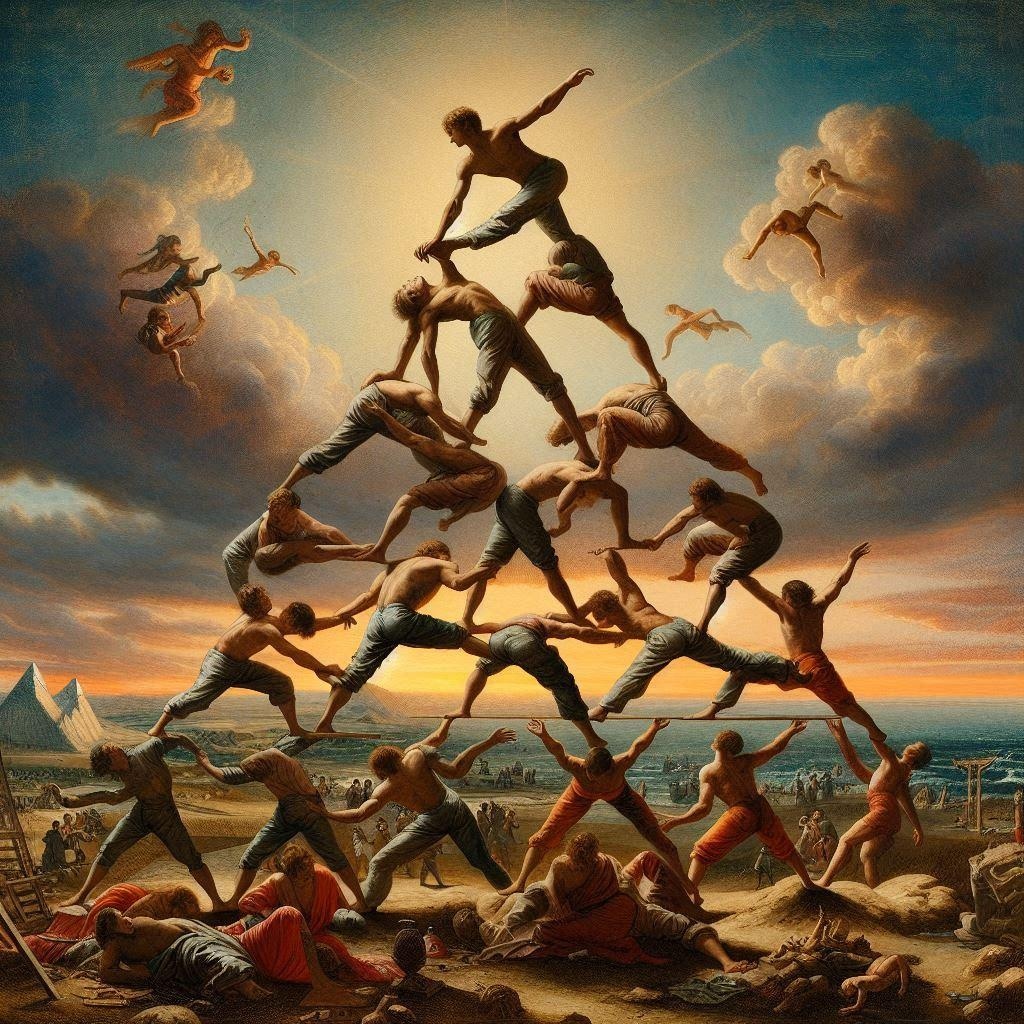 組体操とピラミッドを組み合わせた全く新しい格闘技