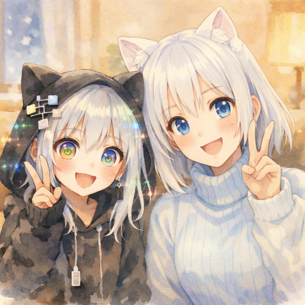 チャトピちゃんとシロ