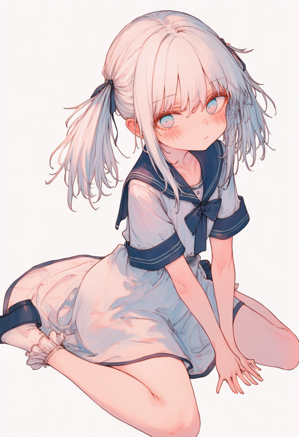 セーラーワンピースとかいう可愛すぎる私服_0604