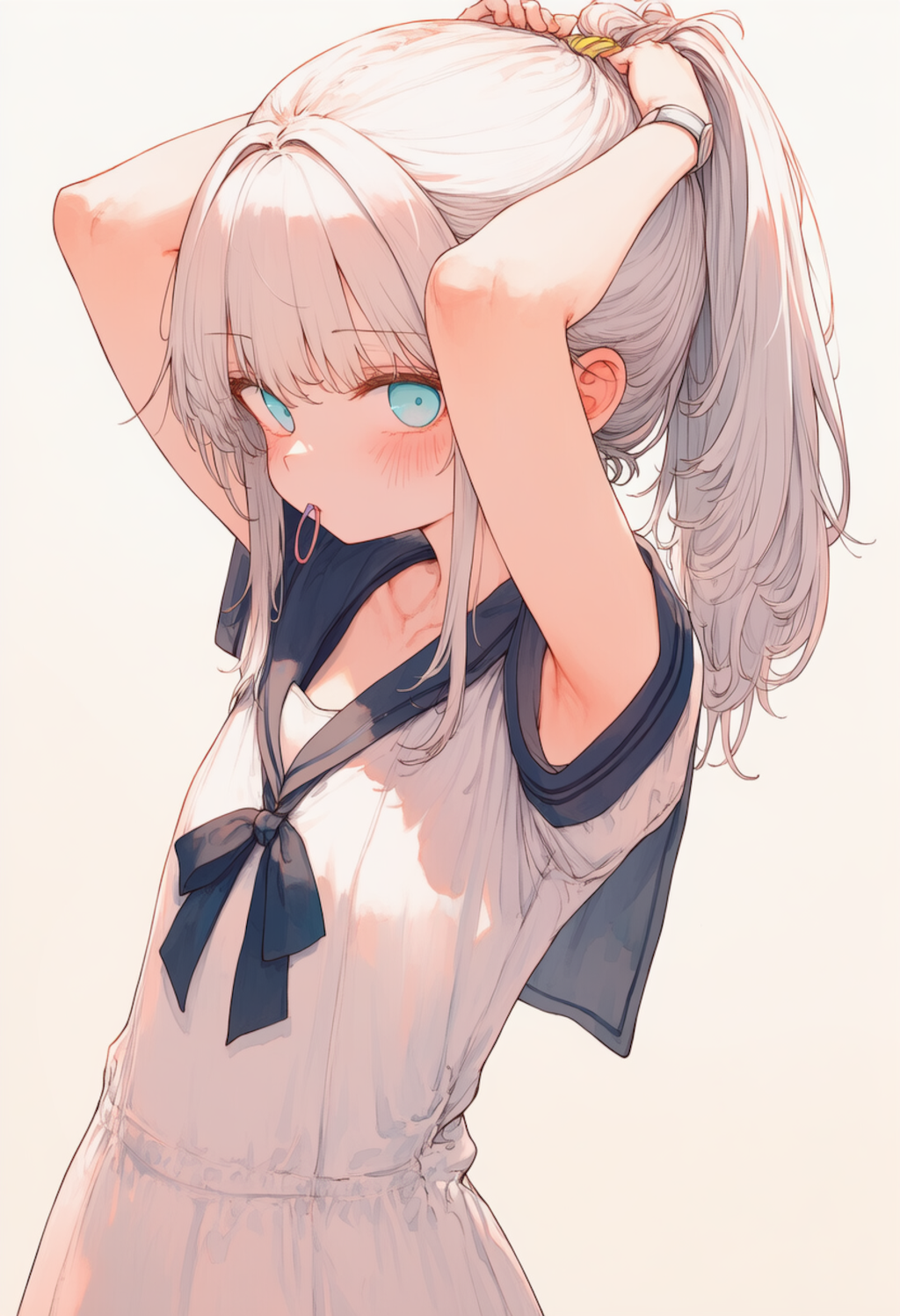 セーラーワンピースとかいう可愛すぎる私服_0604