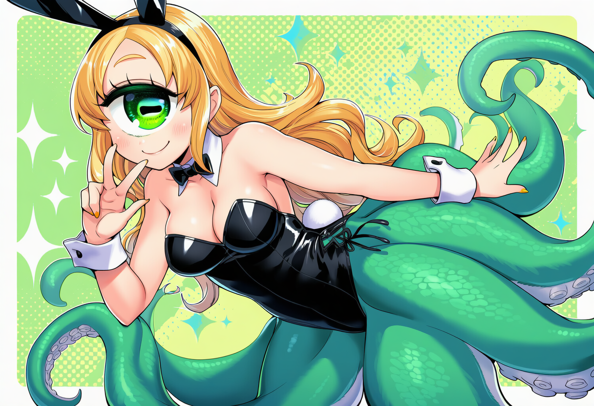 単眼スキュラ　金髪バニー | の人気AIイラスト・グラビア