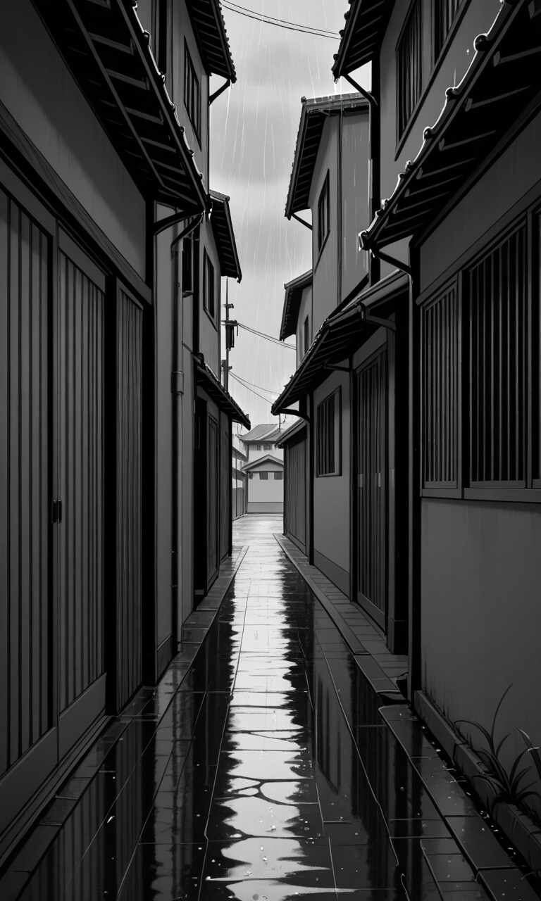 モノクロームの街 | の人気AIイラスト・グラビア