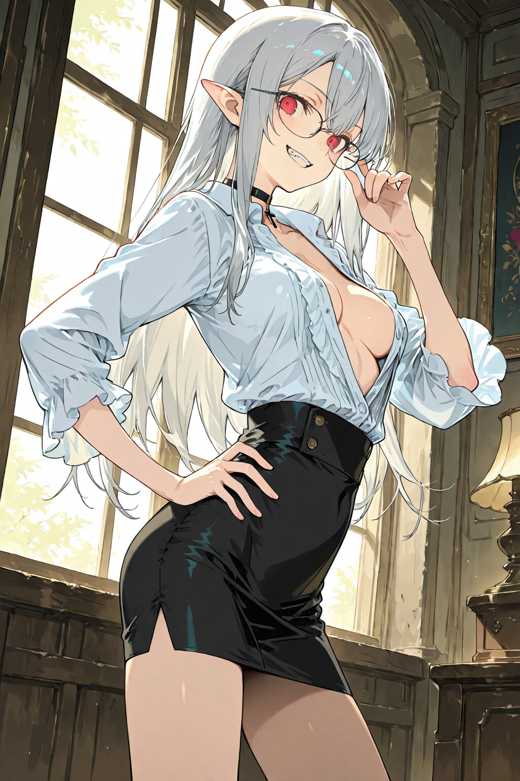 入学式『女子生徒はニーソ着用を推奨する！』アビゲイル（TS吸血鬼）