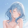 水色髪少女 3枚目