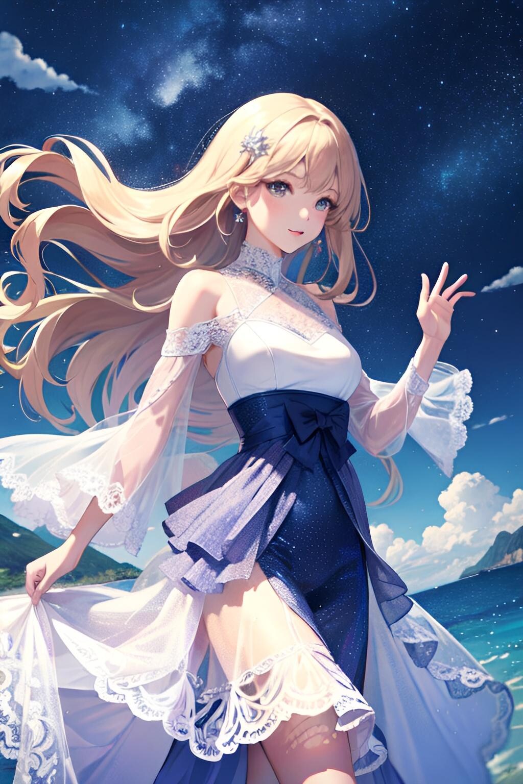 レースのドレスファッションショー