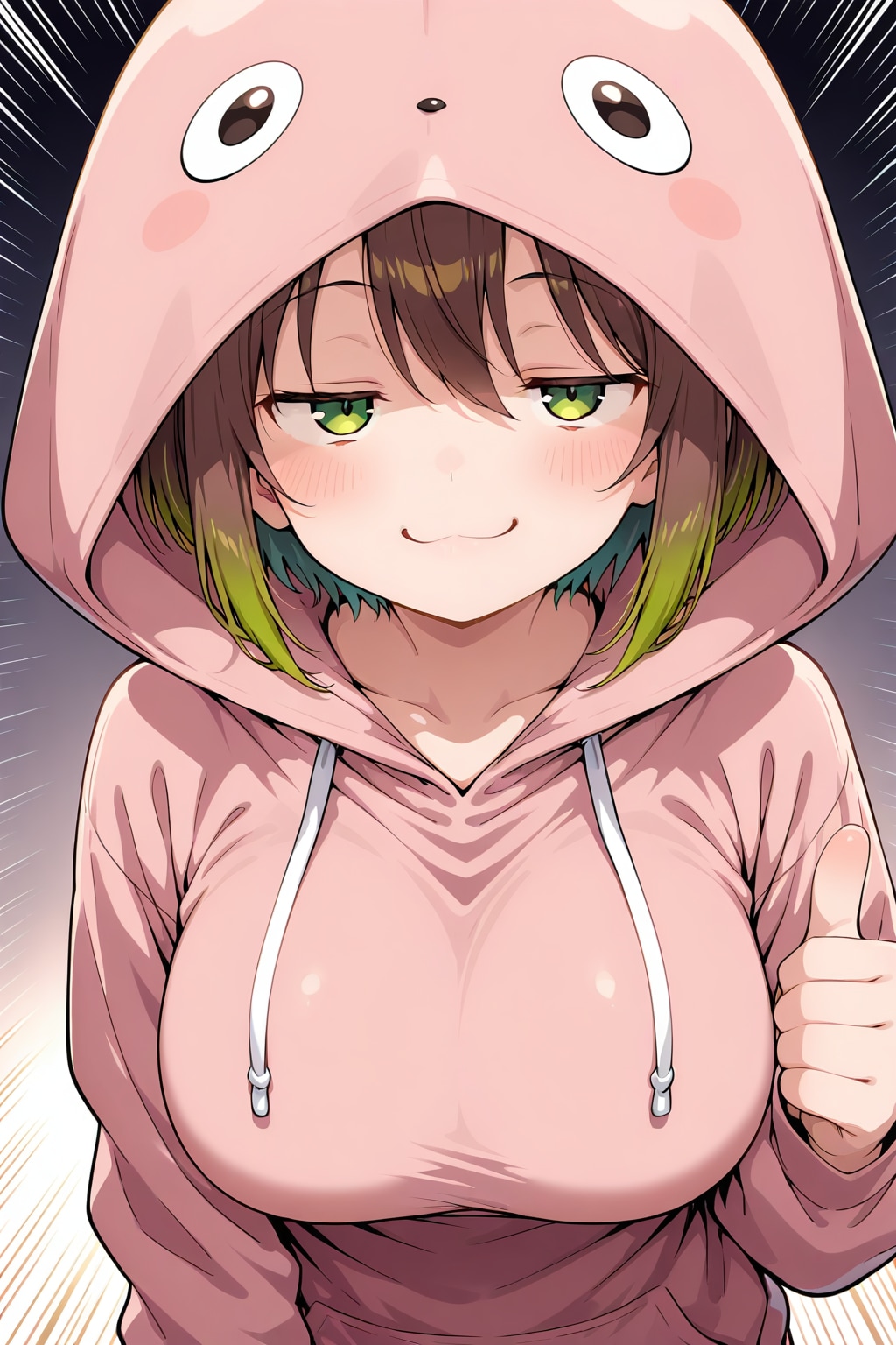 496 また変なパーカーを被るボーイッシュ | の人気AIイラスト・グラビア