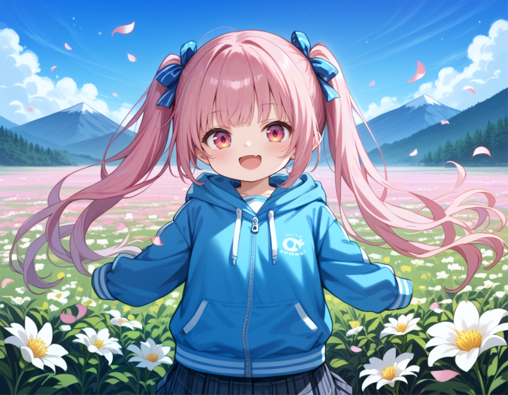 お花畑の女の子