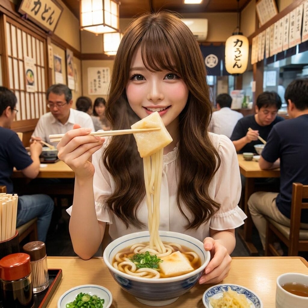 みんなで食べよう力うどんの日 | の人気AIイラスト・グラビア
