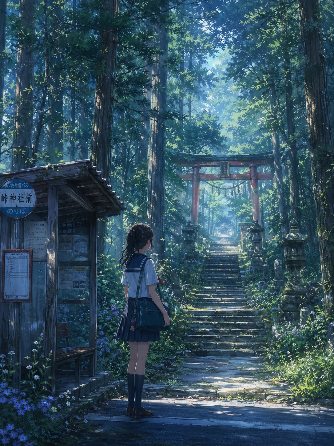 時刻表より、鳥居が気になった | の人気AIイラスト・グラビア