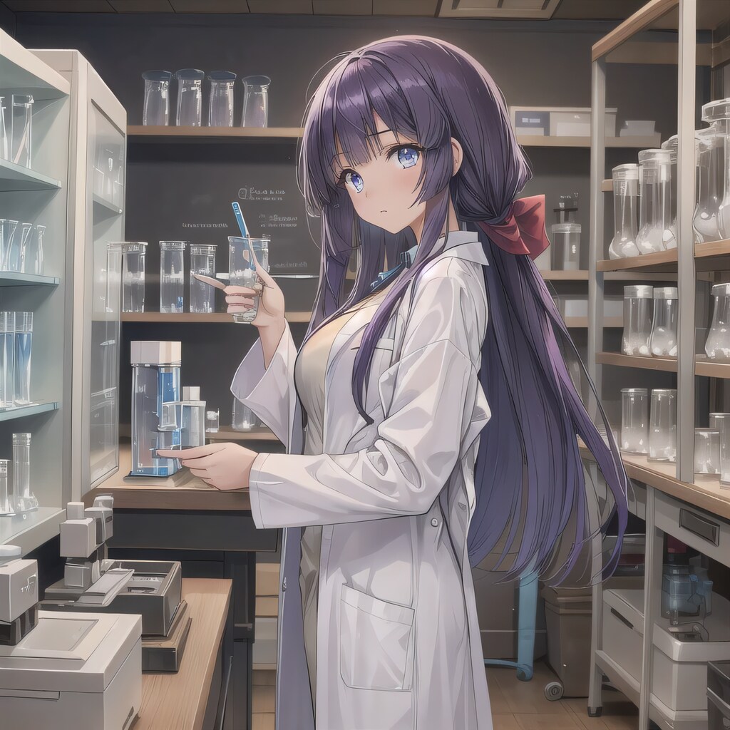 紫髪ロングで白衣の少女６