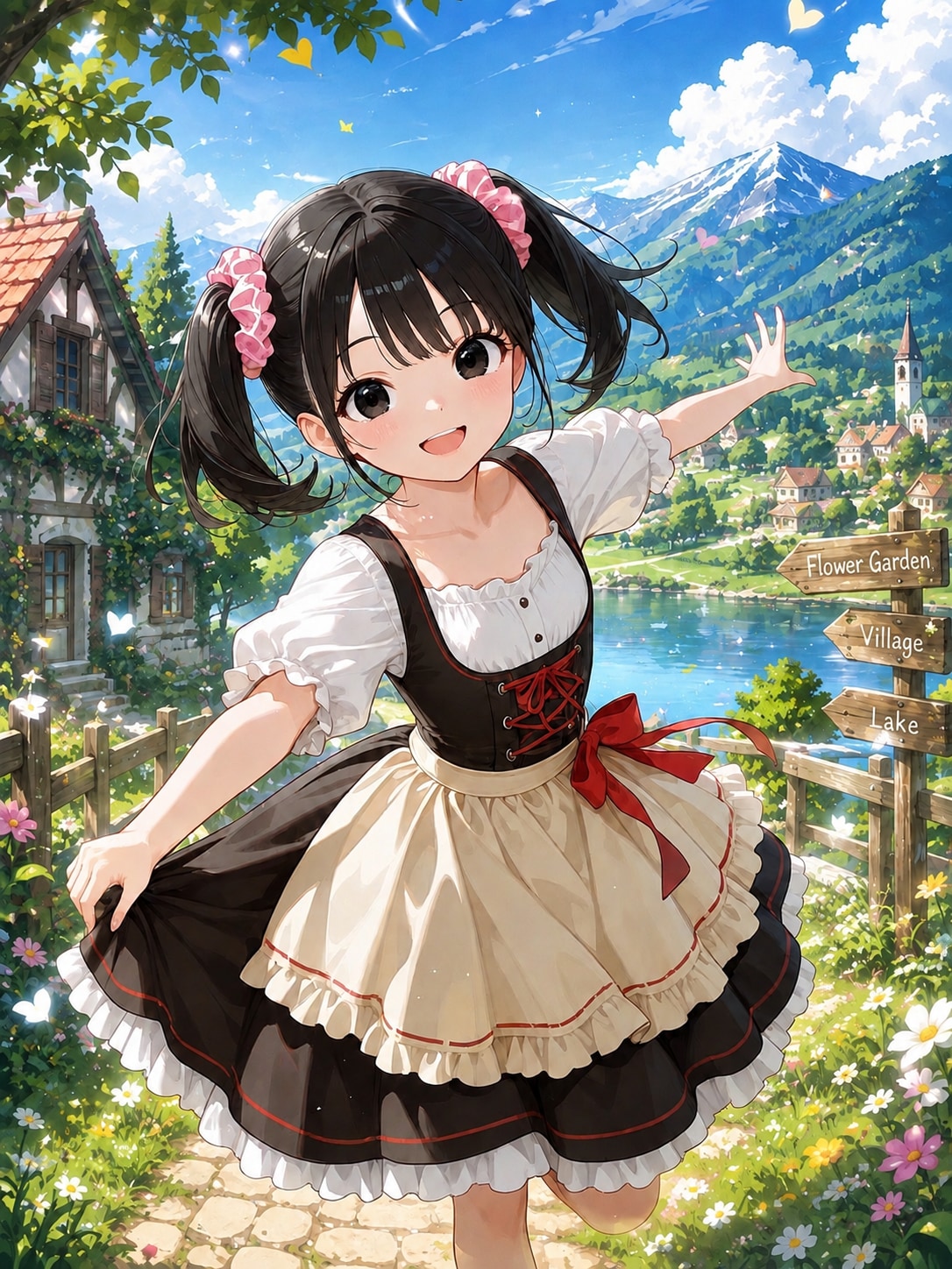 千夏ちゃんディアンドルで踊り出す