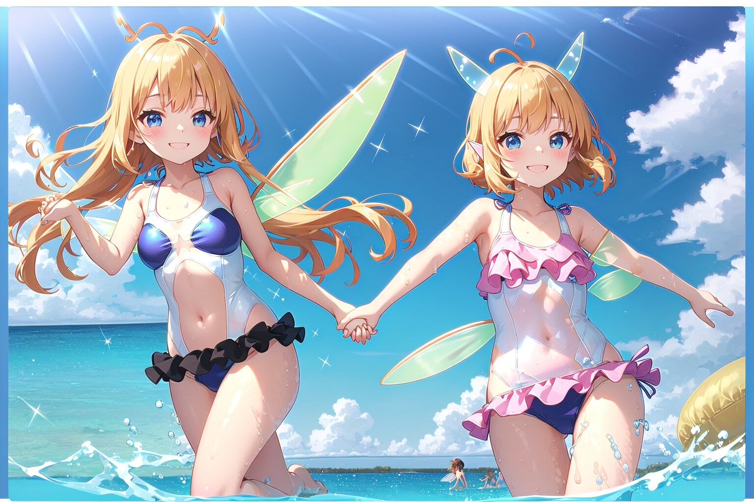 妖精の海水浴