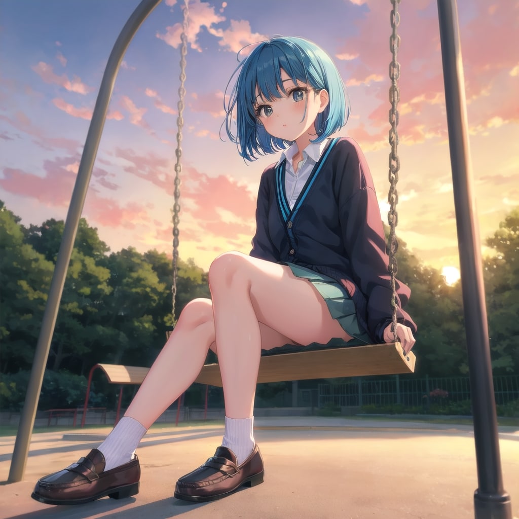 公園のブランコ | の人気AIイラスト・グラビア