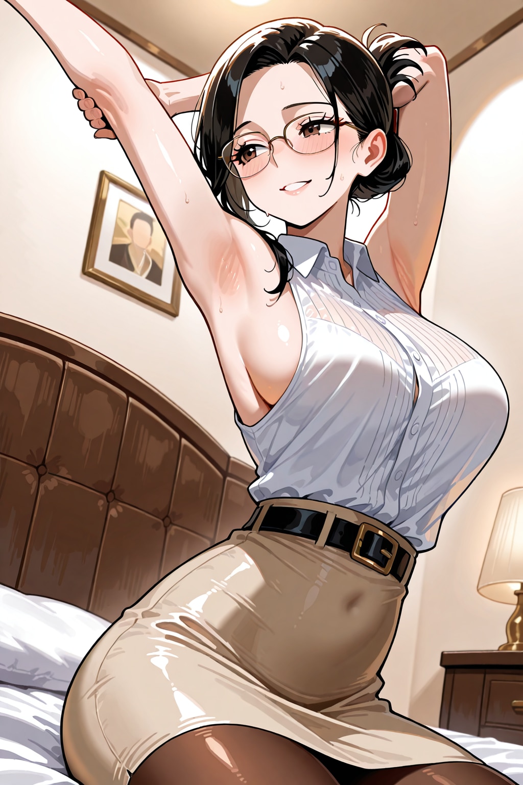 ノースリーブ＋脇＋横乳静香さん