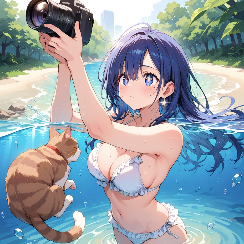 泳いでる姿を水中から撮りたいが、勘違いした、あい。それはちげえよｗ