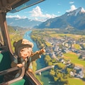 電車✖︎くま娘🐾 3枚目