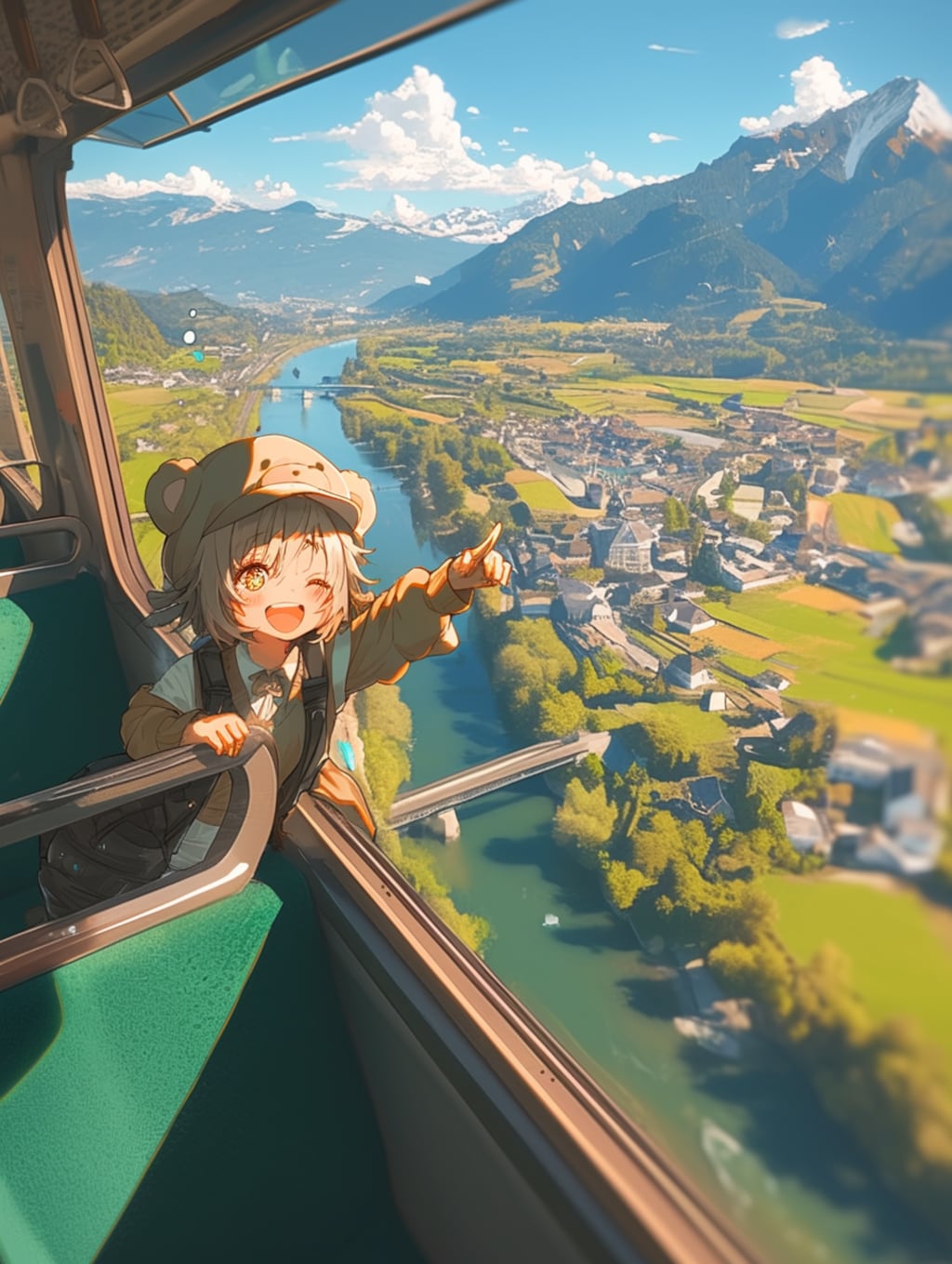電車✖︎くま娘🐾