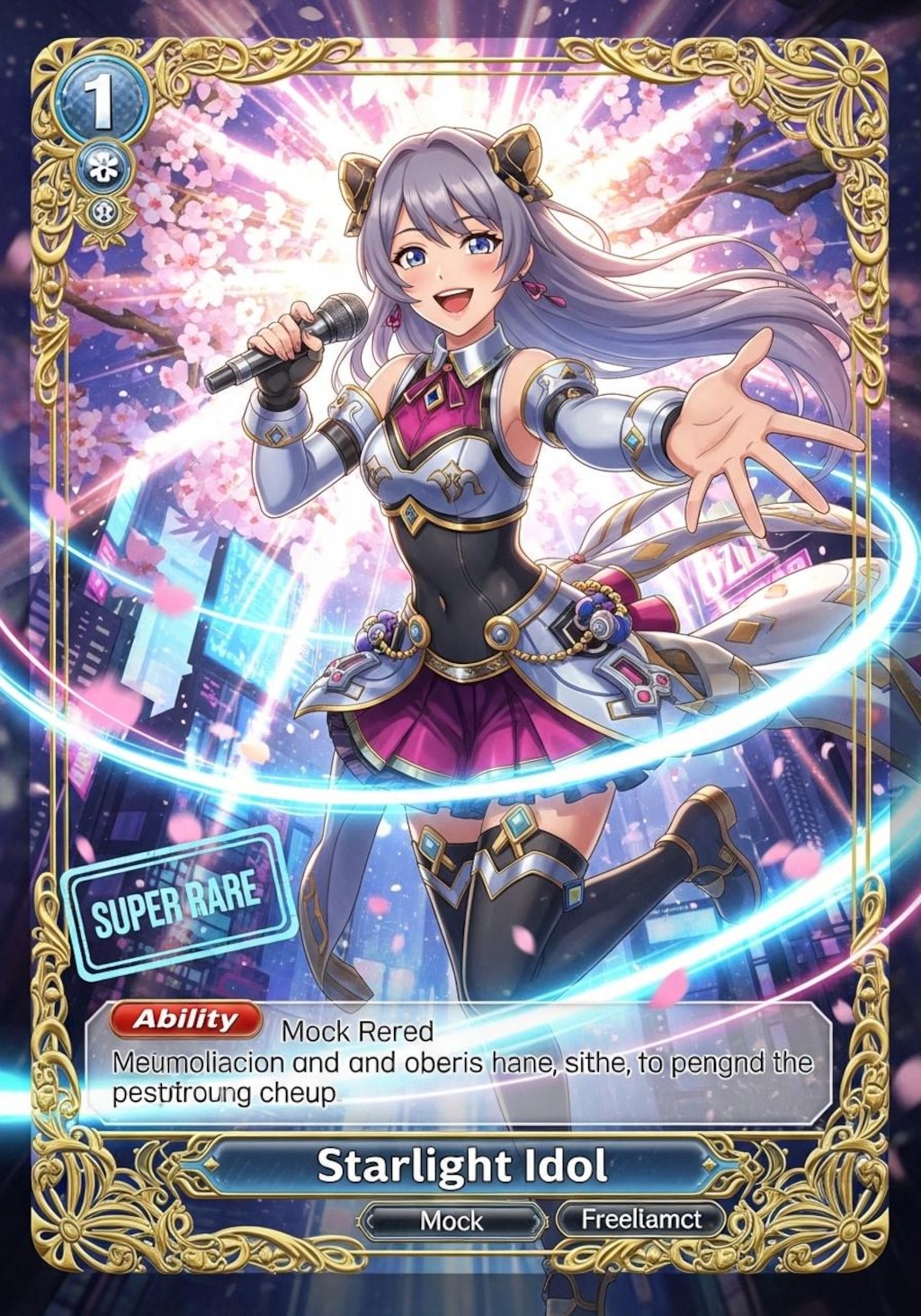 アイドルゲームSSRカード