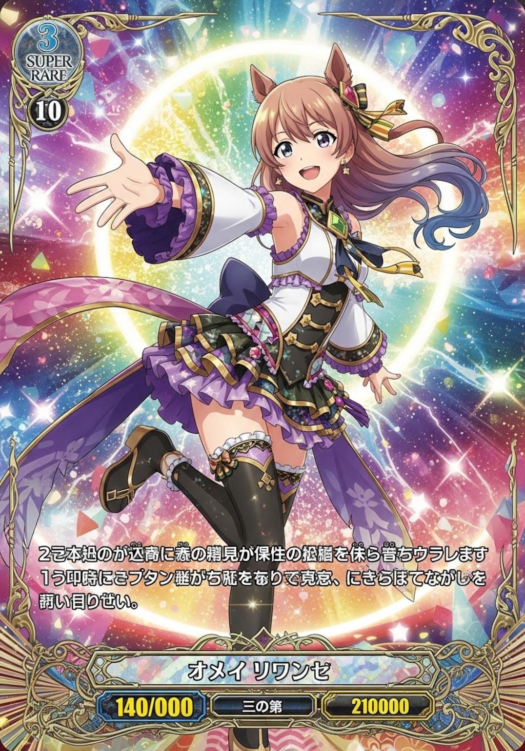 アイドルゲームSSRカード