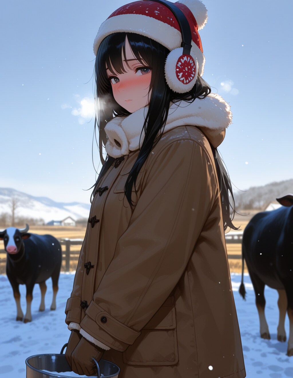 農場の冬の暮らし