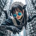 スカイペネトレイターでパルクール中のメイドX号 8枚目