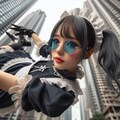 スカイペネトレイターでパルクール中のメイドX号 7枚目