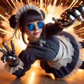 スカイペネトレイターでパルクール中のメイドX号 11枚目